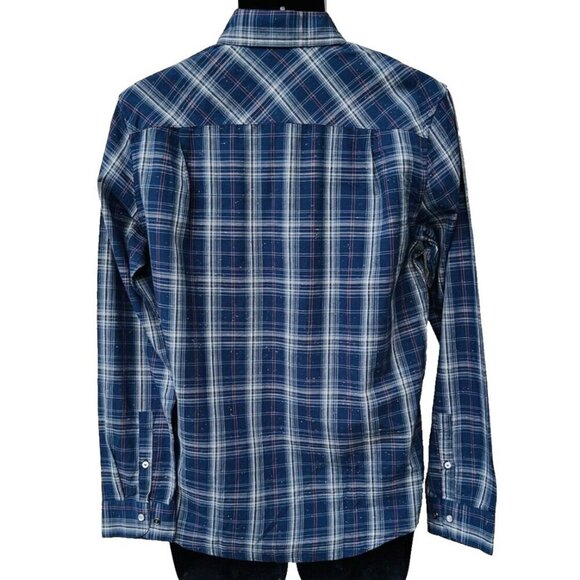 New RVCA Pearl Snap Flannel Plaid Long Sleeve Button Up Shirt Mens Sz Small NWT - Picture 3 of 16